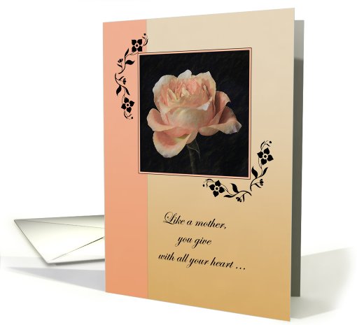 Mother's Day Like a Mother to Me ~ Paper Rose card (907973)