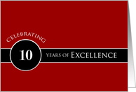 Business 10th Anniversary Circle of Excellence card