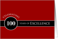 Business 100th Anniversary Circle of Excellence card