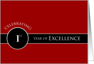 Business 1st Anniversary Circle of Excellence card