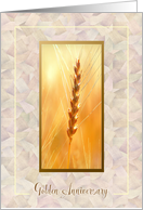 Golden 50th Wedding Anniversary ~ Golden Wheat card