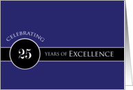 Business Employee Appreciation 25 Years Blue Circle of Excellence card