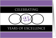 Business 25th Anniversary Purple Circles of Excellence card