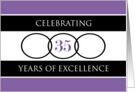 Business 35th Anniversary Purple Circles of Excellence card