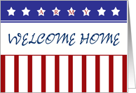 Welcome Home from Army ~ Patriotic Stars and Stripes card