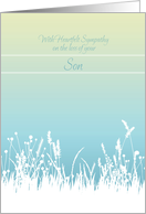 Sympathy Loss of Son Soft Grasses card