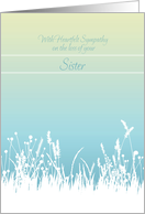 Sympathy Loss of Sister Soft Grasses card