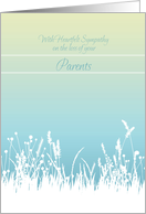 Sympathy Loss of Parents Soft Grasses card