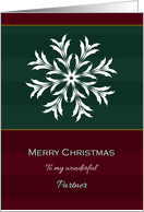 Christmas Snowflake For Partner card