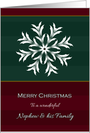 Christmas Snowflake To Nephew and His Family card