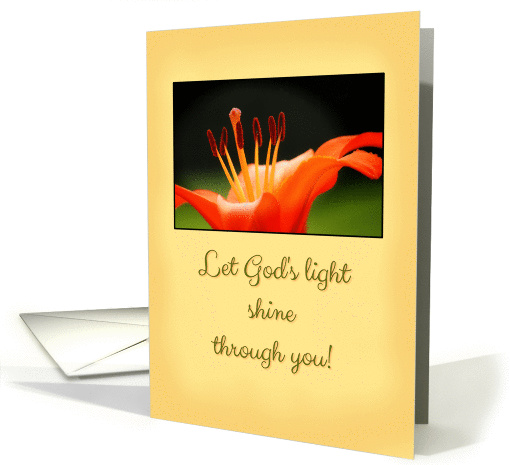 Orange Lily - New Ministry Congratulations card (1390546)