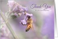 Bee & Flower Thank You for Your Hospitality card