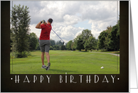 Golfer Happy Birthday card