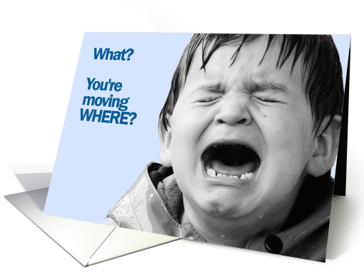 Crying Child Farewell Card Moving card (858948)