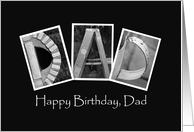 Dad - Happy Birthday - Alphabet Art card