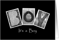 Boy - Birth Announcement - Alphabet Art card