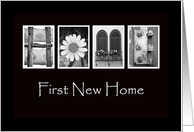 First New Home - Congratulations - Alphabet Art card