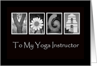 Yoga - Birthday - Alphabet Art card