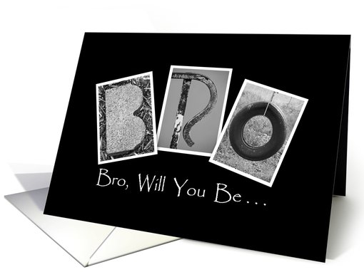 Brother - Groomsman - Wedding - Alphabet Art card (867623)