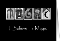 I Believe in Magic - Encouragement - Alphabet Art card