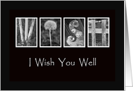 Wish You Well - Get Well - Alphabet Art card
