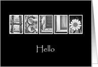 Hello - Alphabet Art card