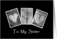 Hearts - Sister - Valentine’s Day - Alphabet Art card
