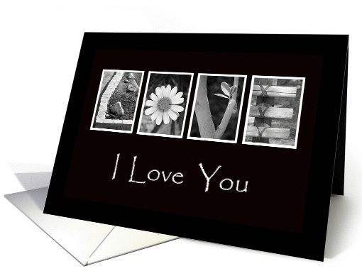 I Love You - Valentine's Day - Alphabet Art card (894182)
