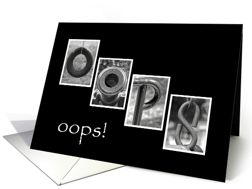 OOPS - Belated Birthday Card - Alphabet Art card (896979)
