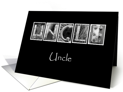 Uncle - Blank Card - Alphabet Art card (896984)