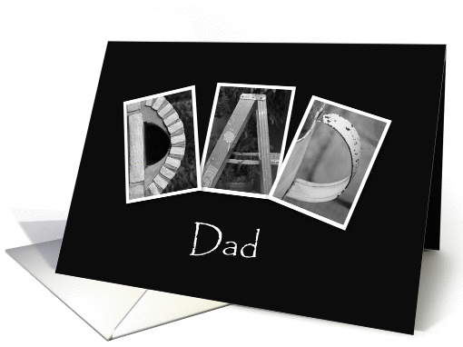 Dad - Blank Card - Alphabet Art card (896986)