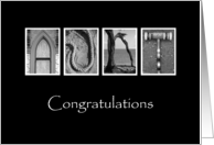 Aunt - Congratulations - Alphabet Art card