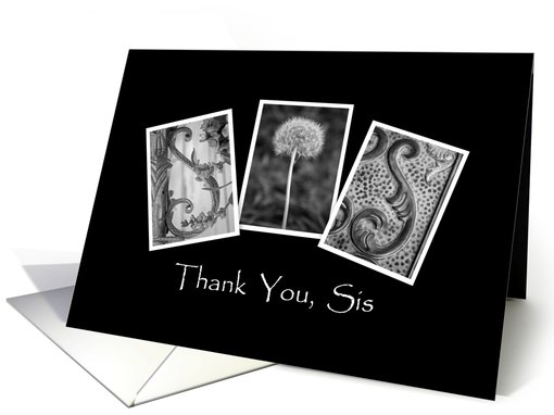 Sis - Thank You - Alphabet Art card (897028)