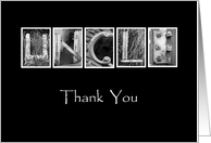 Uncle - Thank You - Alphabet Art card