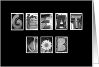 Great Job - Employee of the Month - Alphabet Art card