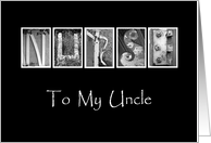 Uncle - Nurses Day - Alphabet Art card