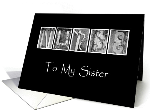 Sister - Nurses Day - Alphabet Art card (919908)