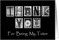 Tutor - Thank You - Alphabet Art card