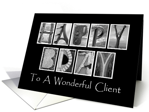 Client Happy Birthday - Alphabet Art card (926122)