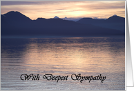 Coastal Mountains Sunset - Sympathy card