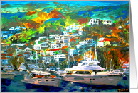 Catalina Island Blank Note Card Painting card