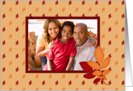Fall Leaves Thanksgiving Greeting Photo Card