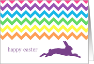 Rainbow Chevron Easter Greeting card