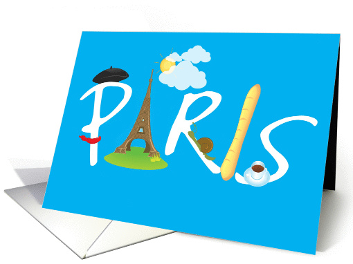 Ah, the wonders of Paris, France blank note card! card (1079920)