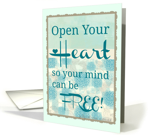 Open Your Mind blank inspirational note card ! card (1079942)