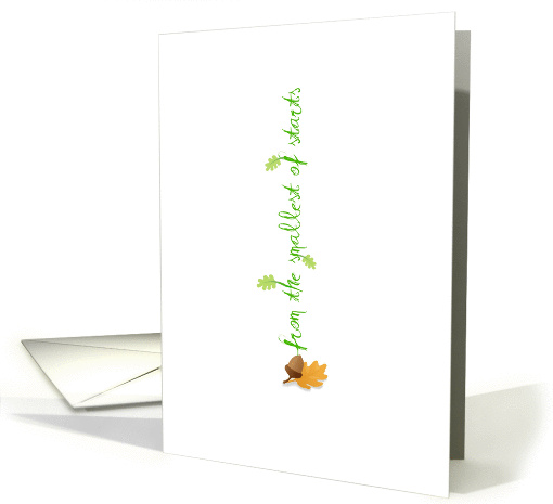 From the smallest of starts blank inspirational note card ! card
