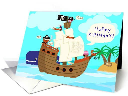 Yo, ho, ho, and a Happy Birthday from the whole bloody crew! card