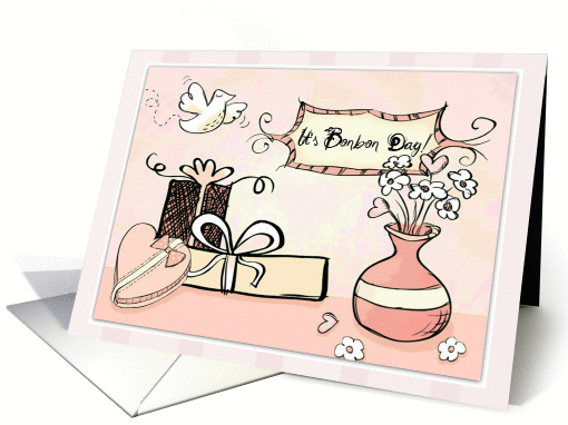 Vintage Valentine's Day with bonbons, flowers and love! card (1088010)