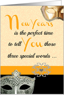 New Year’s ’Three special words!’ Collection for your favorite adult! card