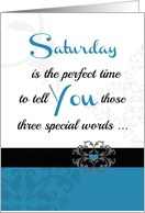 Saturday ’Three special words!’ Collection for your favorite adult card